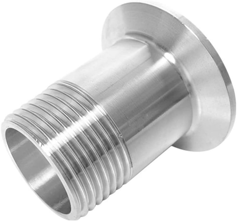 Fitvell Stainless Steel Sanitary Pipe Fitting 1" NPT Male Thread to 1.5" Tri Clamp 50.5mm Ferrule OD Sanitary Home Brew Adapter Connector (pack of 2) - Image 2